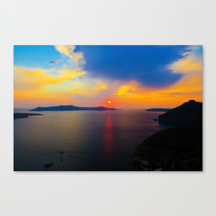 Fira,Sunset Canvas Print