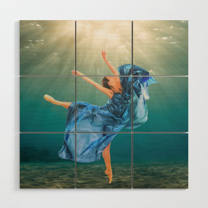 Dancing in Turquoise Waters Wood Wall Art
