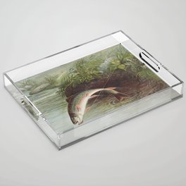 Leaping Brook Trout Acrylic Tray