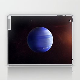 Neptune planet. Poster background illustration. Laptop Skin
