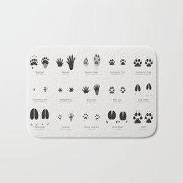 Animal Tracks (Hidden Tracks) Identification Chart Bath Mat