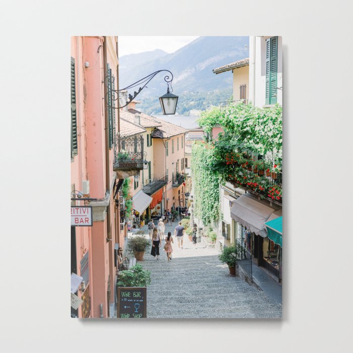 Street in Bellagio | Lake Como, Italy | Fine Art Travel Photography Print | Italy Wall Art Metal Print