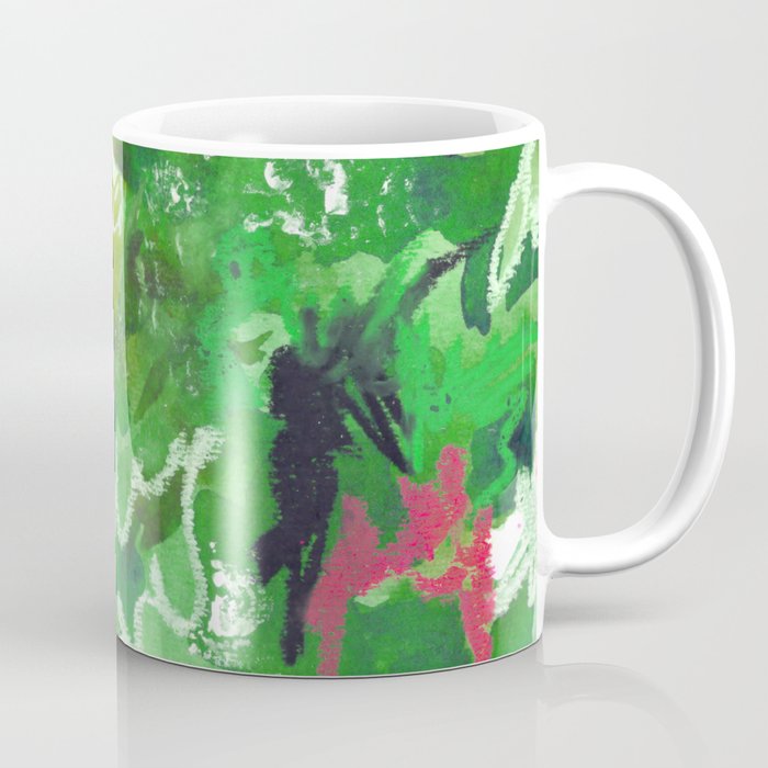 Green Abstract Mixed-Media: Nature Coffee Mug