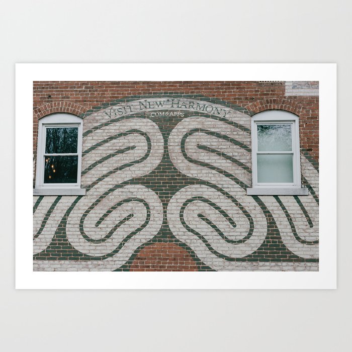 Labyrinth Mural - New Harmony, Indiana Art Print