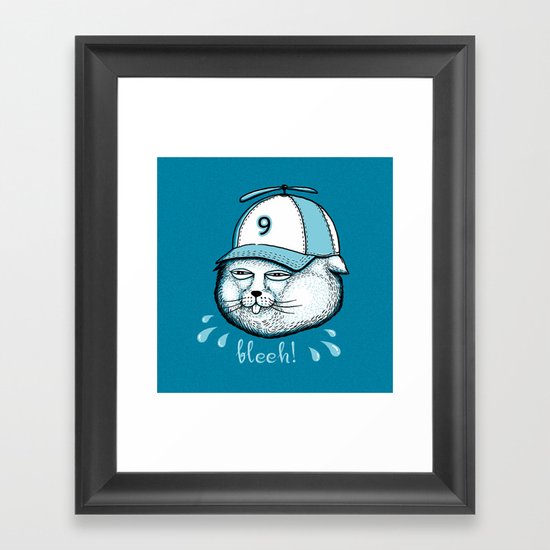 I have 9 lives, so Bleeh! Framed Art Print