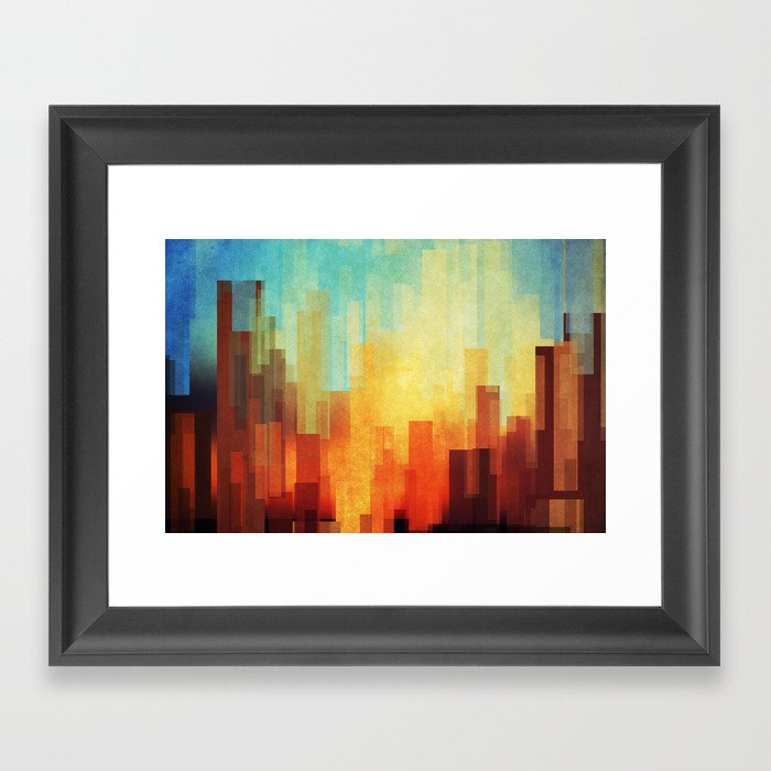 Urban sunset Framed Art Print