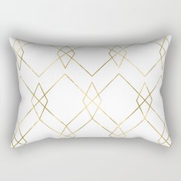 Gold Geometric Rectangular Pillow