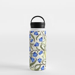  Modern William Morris Blue Floral Leaves Pattern  Water Bottle