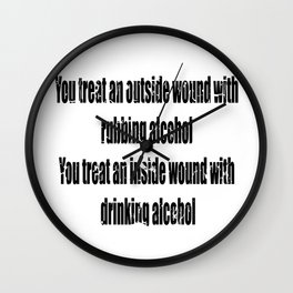 Nick Miller Alcohol Quote Wall Clock