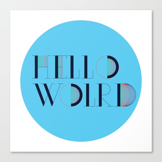 Hello World | Comp Sci Series Canvas Print