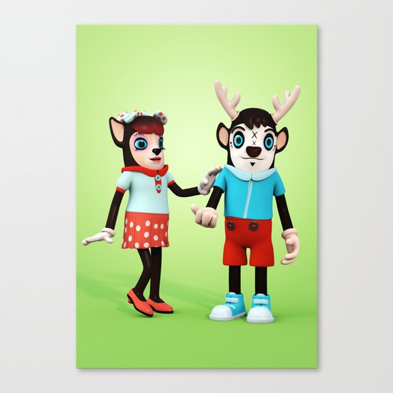 Ben and Mary my Deer! Canvas Print