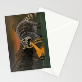 Fire Breathing Raccoon Stationery Cards