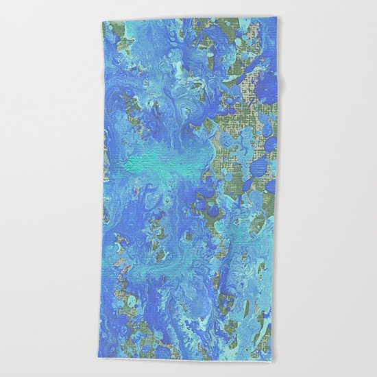Water Flow On The Earth Beach Towel