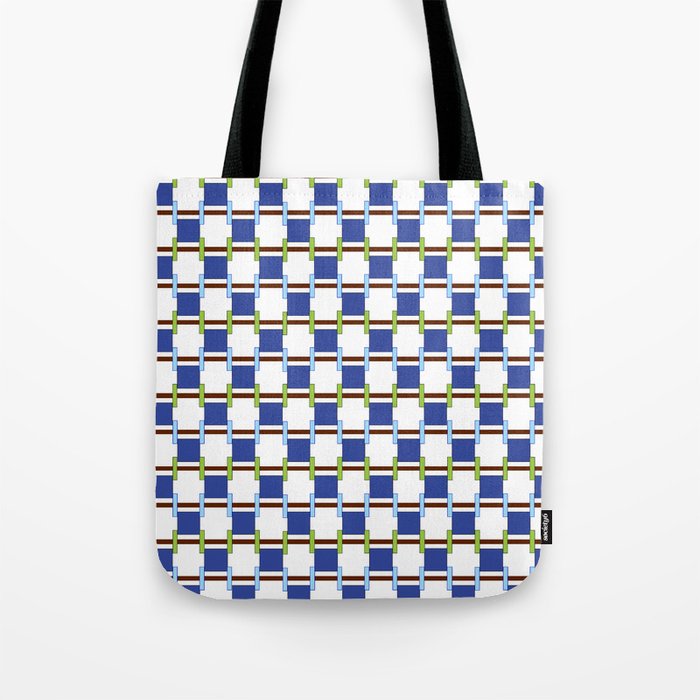 Ralph Brancaccio Blue squares  Tote Bag