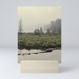 trees in the morning mist Mini Art Print