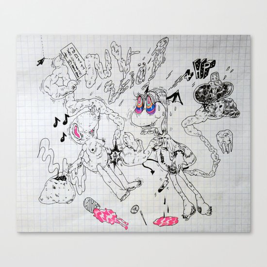 fraggled Canvas Print