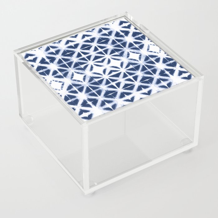 Moroccan design white and indigo blue Acrylic Box