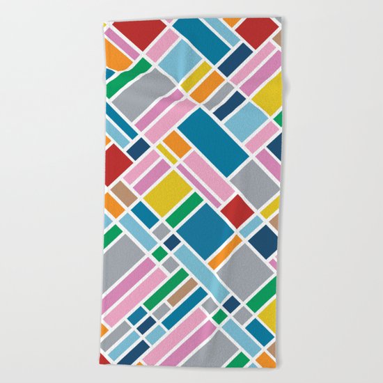 Map Outline 45 Beach Towel