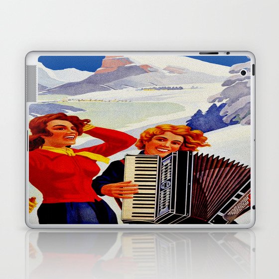 Vintage Vallee de Joux Switzerland Travel Laptop & iPad Skin