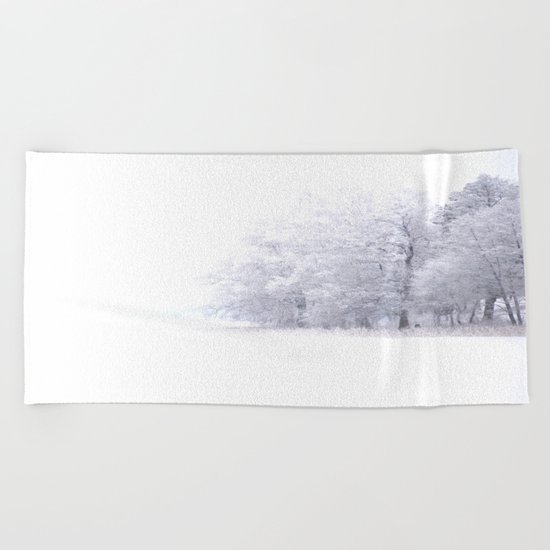 White Forest Beach Towel