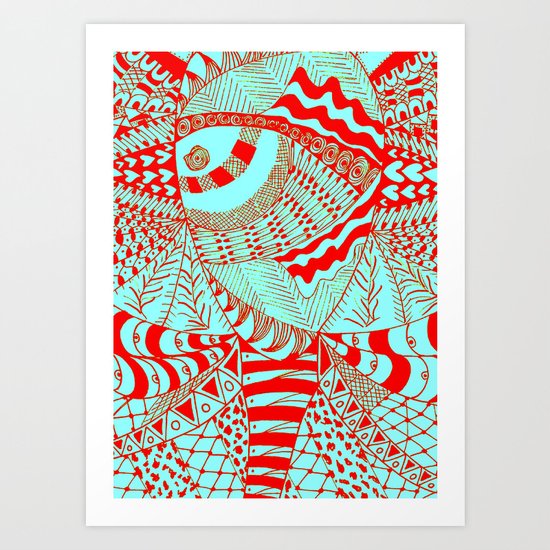 Elephant Butterfly Collection Art Print
