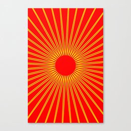 sun with red background Canvas Print