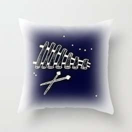 Space Marimba Throw Pillow