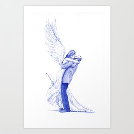 An Angel's Kiss Art Print