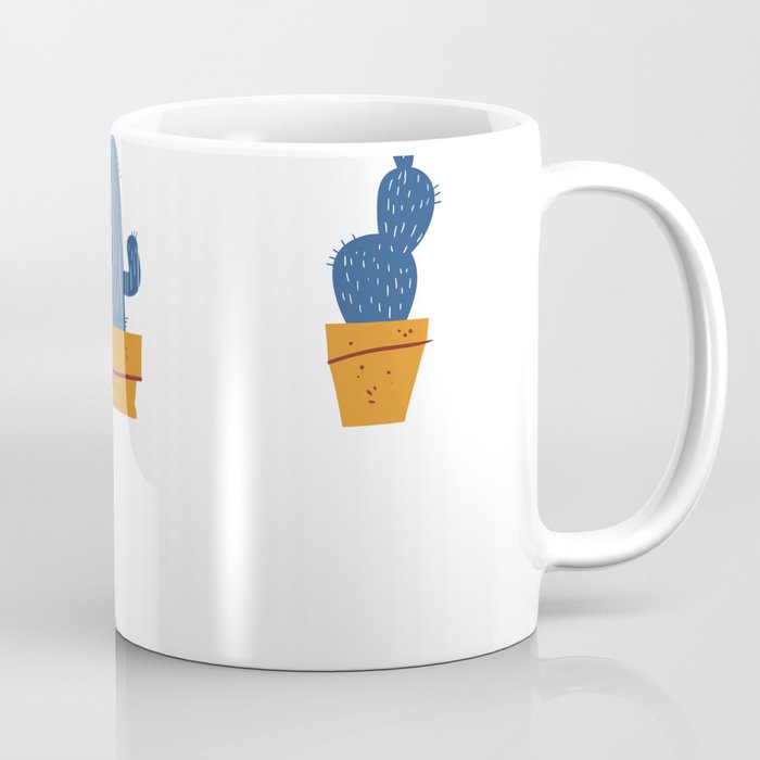 Blue Cactus. Coffee Mug