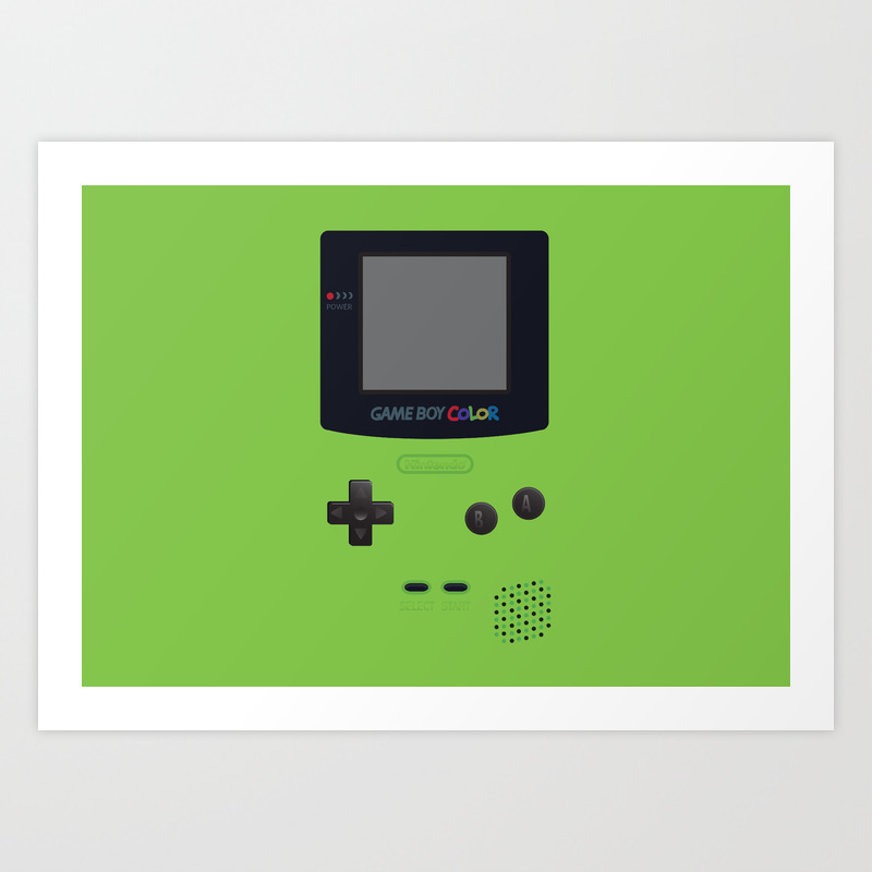 Gameboy Color Green Art Print By Cedricstouati Society6