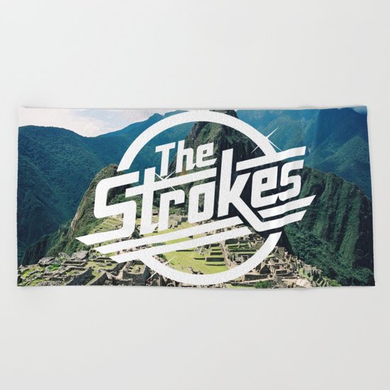 The Strokes Logo Machu Picchu Beach Towel