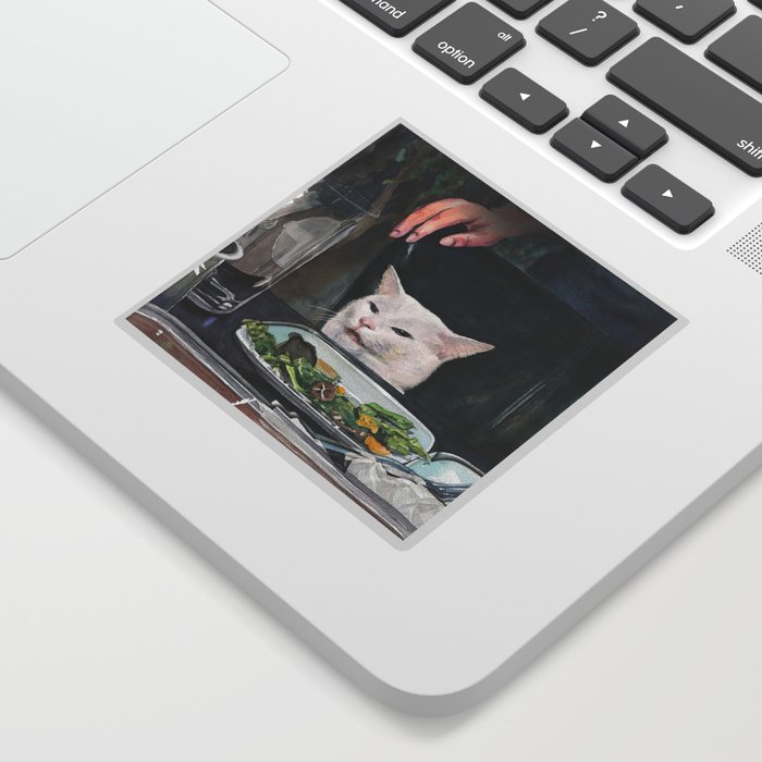 Woman Yelling At Cat Meme 2 Sticker By Fablica Society6