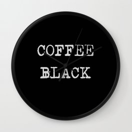 Coffee Black Wall Clock