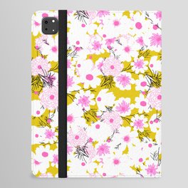 Retro Modern Spring Garden Flowers iPad Folio Case