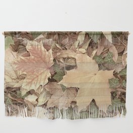 Autumn leaves sepia color Wall Hanging
