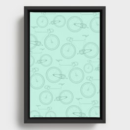 Bicycle Pattern Framed Canvas