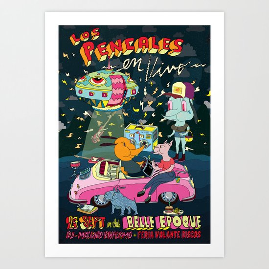 LOS PENCALES EN VIVO!!! Art Print