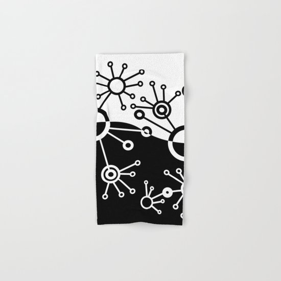 Black and White Blips Hand & Bath Towel