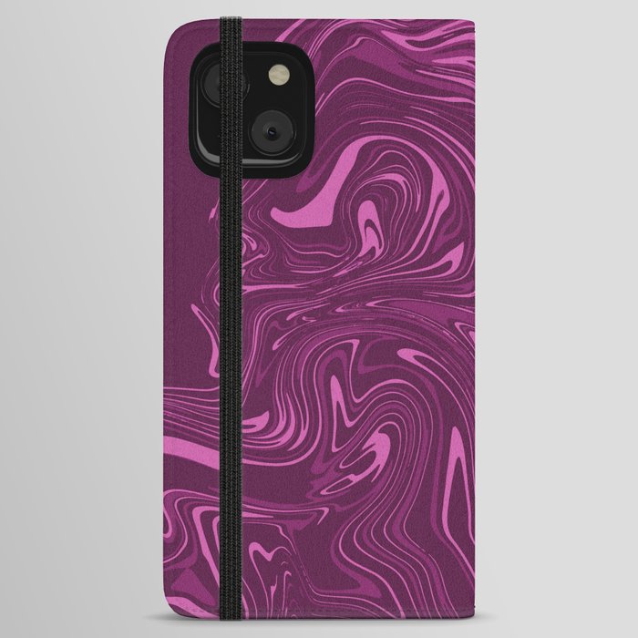 Purple and pink mix colors raster marble style abstract background iPhone Wallet Case