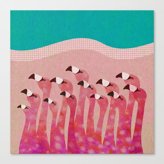 Flamingos Canvas Print