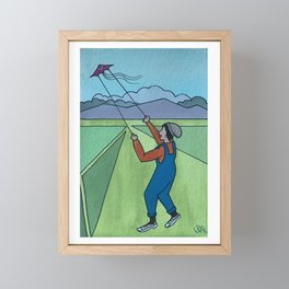Kite Flying Framed Mini Art Print