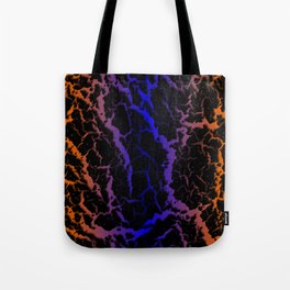 Cracked Space Lava - Orange/Blue Tote Bag