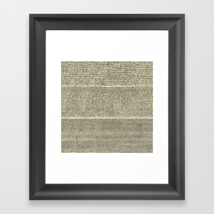 The Rosetta Stone // Parchment Framed Art Print