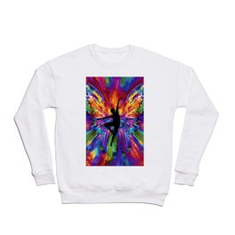 dancer butterfly 500dpi Crewneck Sweatshirt