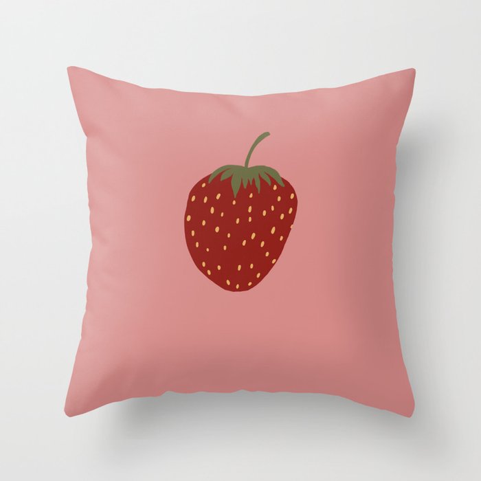 Strawberry throw pillow clearance