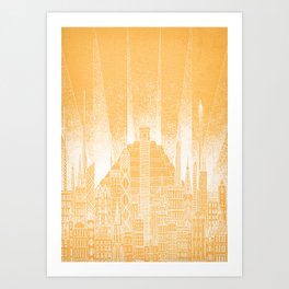 Sun Celestial City Art Print