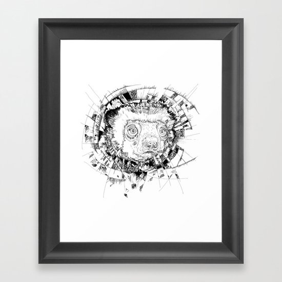 HYPNOTIZED Lemur Framed Art Print