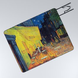 Vincent Van Gogh - Cafe Terrace at Night (new color edit) Picnic Blanket