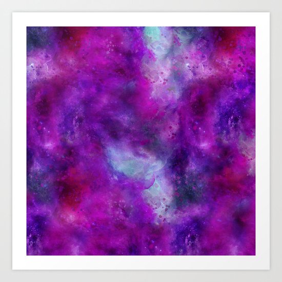 Purple Pink Blue Watercolor Art Print