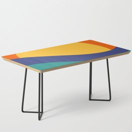 Colorful Sunset Minimalistic Art Print Design Coffee Table